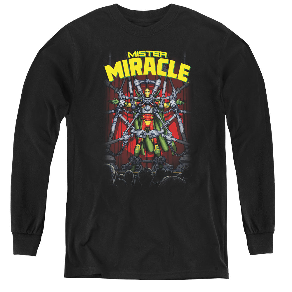 Jla/mister Miracle-youth Long Sleeve Tee-black