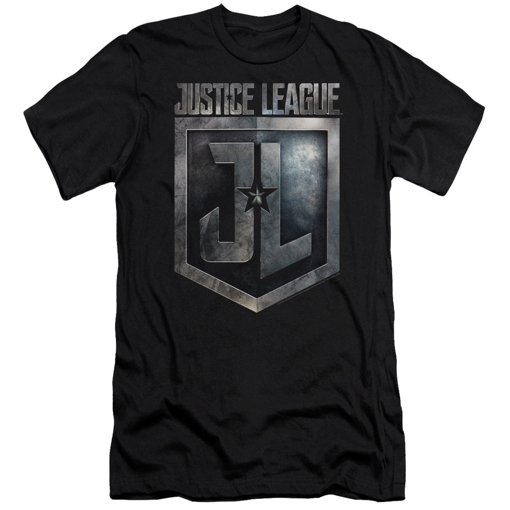Justice League Movie/shield Logo-s/s Adult 30/1-black