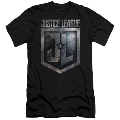 Justice League Movie/shield Logo-s/s Adult 30/1-black