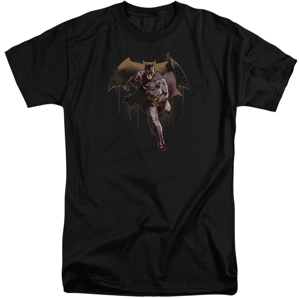 Justice League Movie/caped Crusader-s/s Adult Tall 18/1-black