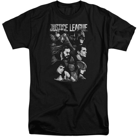 Justice League Movie/pushing Forward-s/s Adult Tall 18/1-black