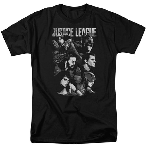 Justice League Movie/pushing Forward-s/s Adult 18/1-black