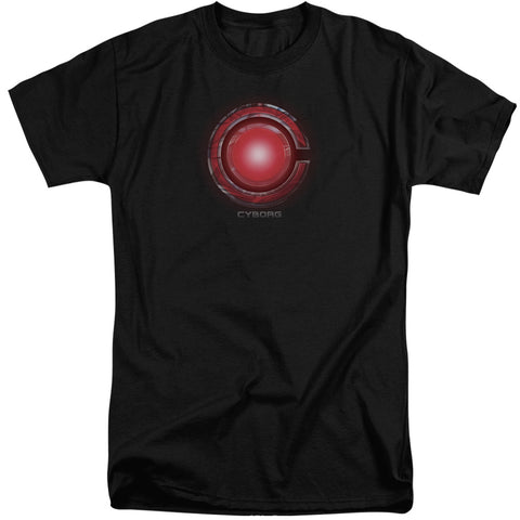 Justice League Movie/cyborg Logo-s/s Adult Tall 18/1-black