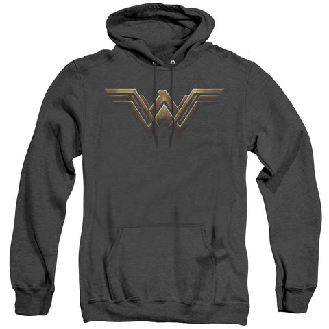 Justice League Movie/wonder Woman Logo-adult Heather Hoodie-black