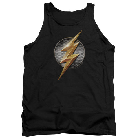 Justice League Movie/flash Logo-adult Tank-black