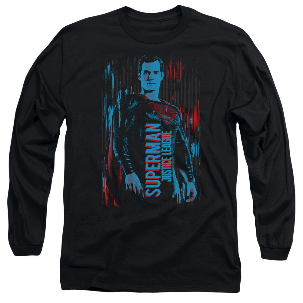 Justice League Movie/superman-l/s Adult 18/1-black