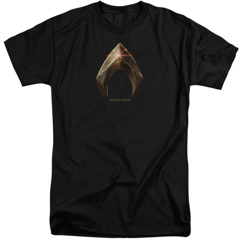 Justice League Movie/aquaman Logo-s/s Adult Tall 18/1-black