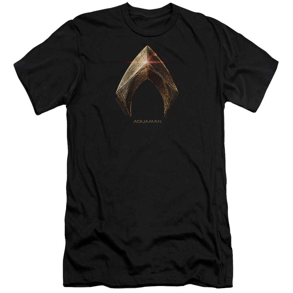 Justice League Movie/aquaman Logo-s/s Adult 30/1-black