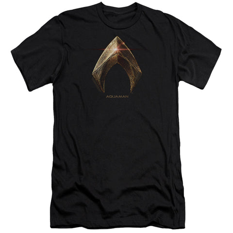 Justice League Movie/aquaman Logo-s/s Adult 30/1-black