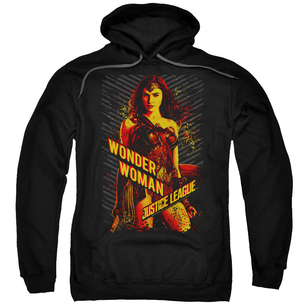 Justice League Movie/wonder Woman-adult Pull-over Hoodie-black