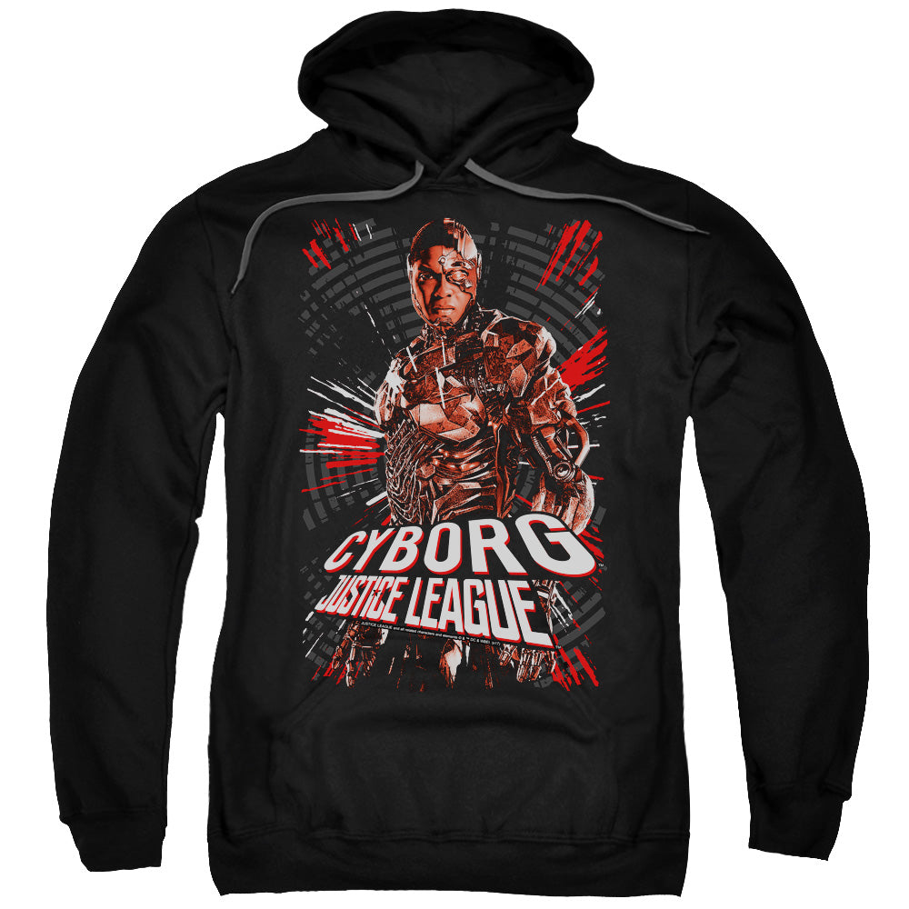 Justice League Movie/cyborg-adult Pull-over Hoodie-black