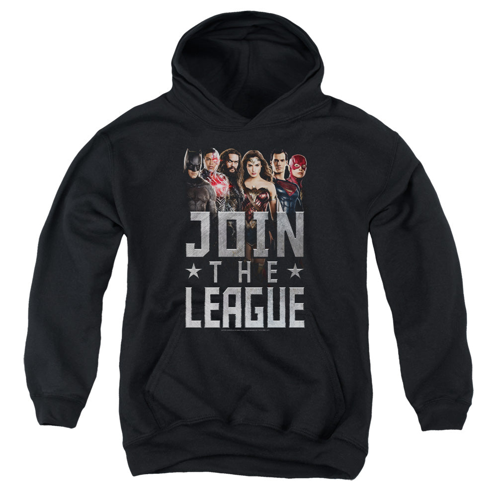 Justice League Movie/join The League-youth Pull-over Hoodie-black