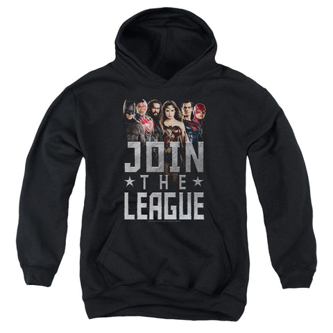 Justice League Movie/join The League-youth Pull-over Hoodie-black