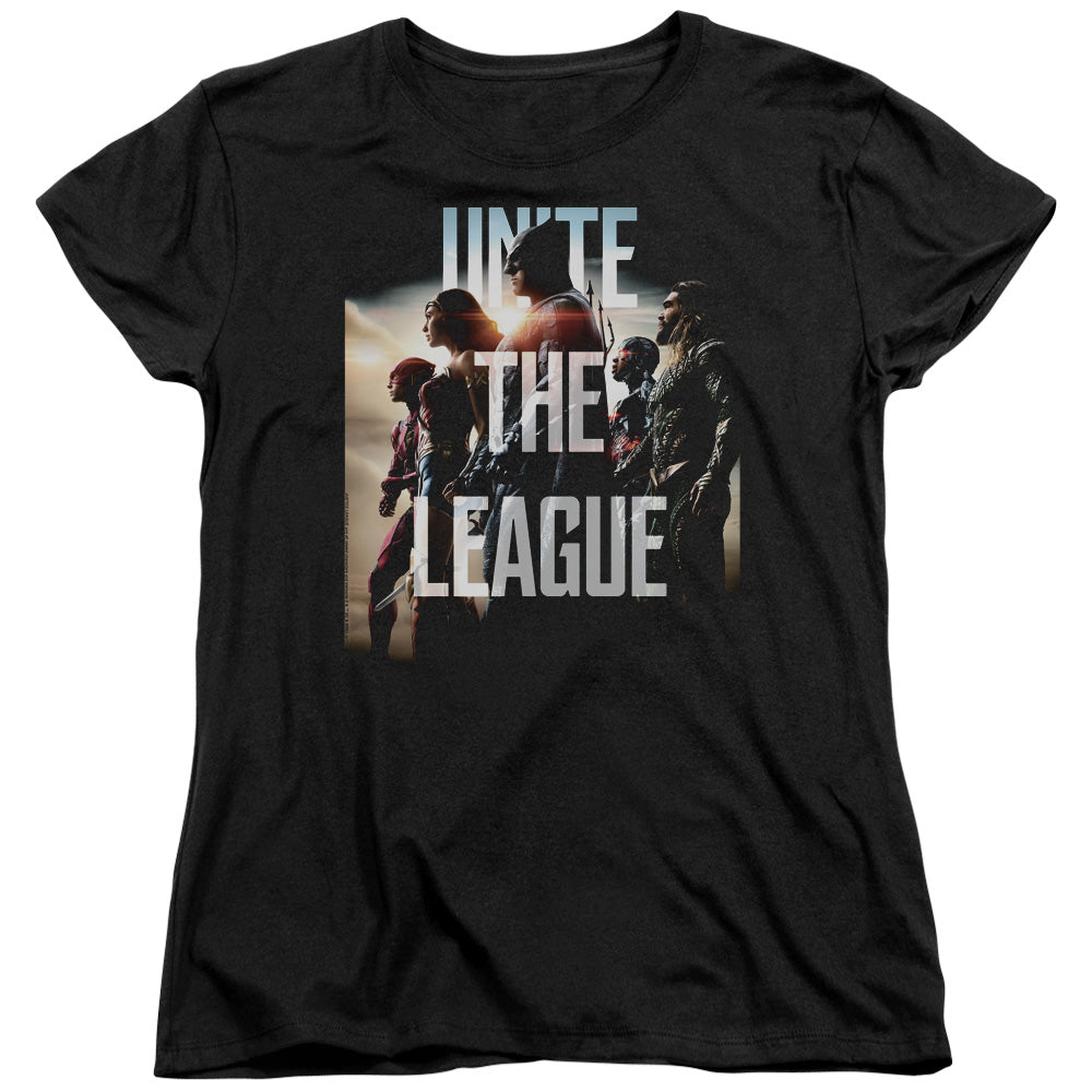 Justice League Movie/dawn-s/s Womens Tee-black