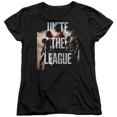 Justice League Movie/dawn-s/s Womens Tee-black
