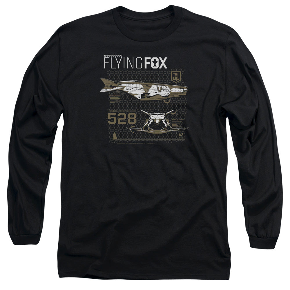 Justice League Movie/flying Fox-l/s Adult 18/1-black