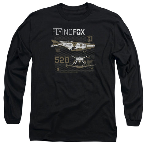 Justice League Movie/flying Fox-l/s Adult 18/1-black
