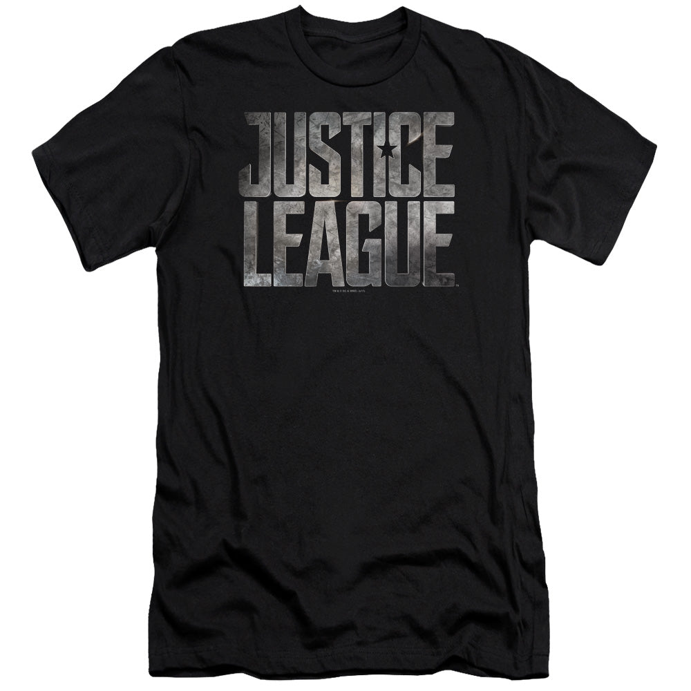 Justice League Movie/metal Logo-s/s Adult 30/1-black