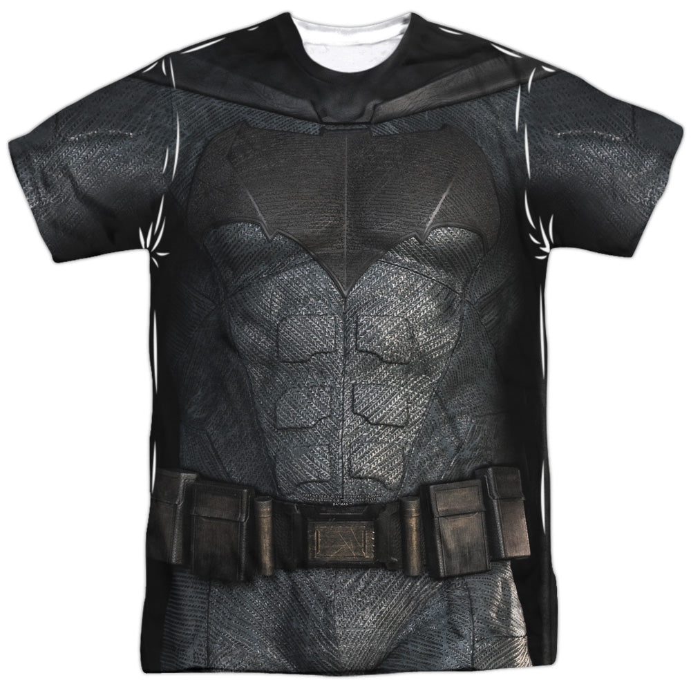 Justice League Movie/batman Uniform-s/s Adult Poly Crew-white