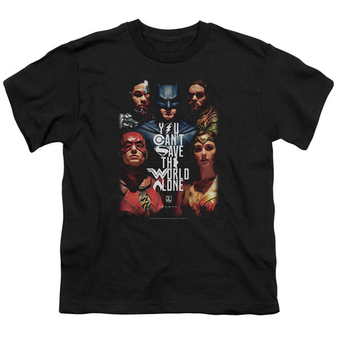 Justice League Movie/save The World Poster-s/s Youth 18/1-black