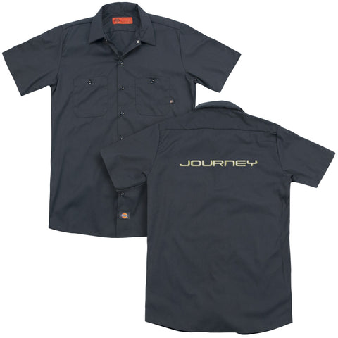 Journey/logo(back Print) - Adult Work Shirt - Charcoal
