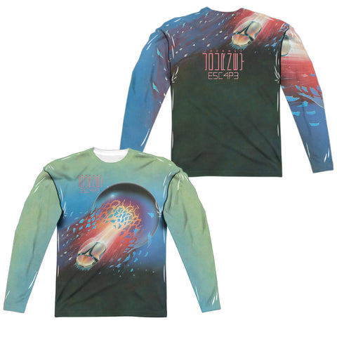 Journey/escape 1981 (front/back Print)-l/s Adult Poly Crew -white