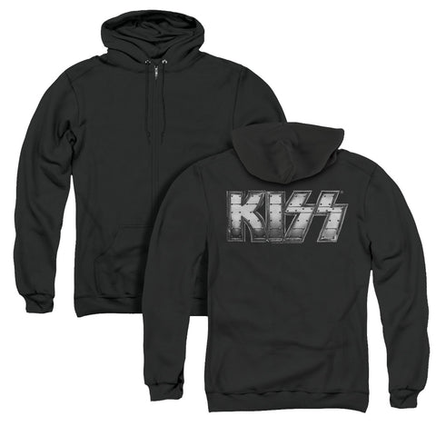 Kiss/heavy Metal (back Print) - Adult Zipper Hoodie-black
