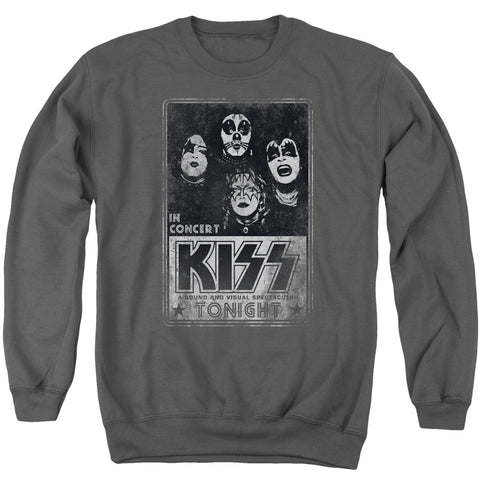 Kiss/live - Adult Crewneck Sweatshirt - Charcoal