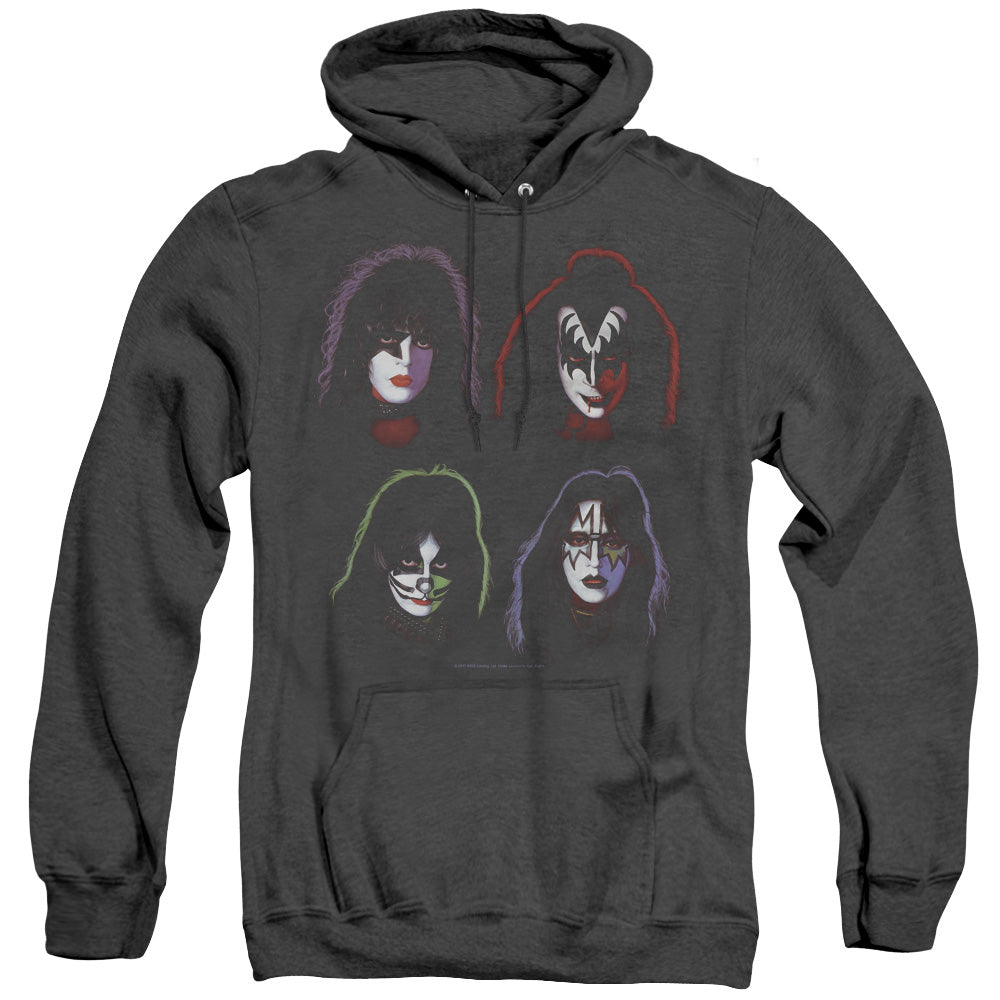 Kiss/solo Heads-adult Heather Hoodie-black