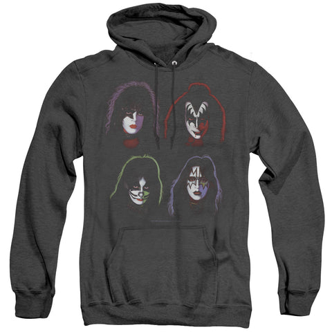 Kiss/solo Heads-adult Heather Hoodie-black