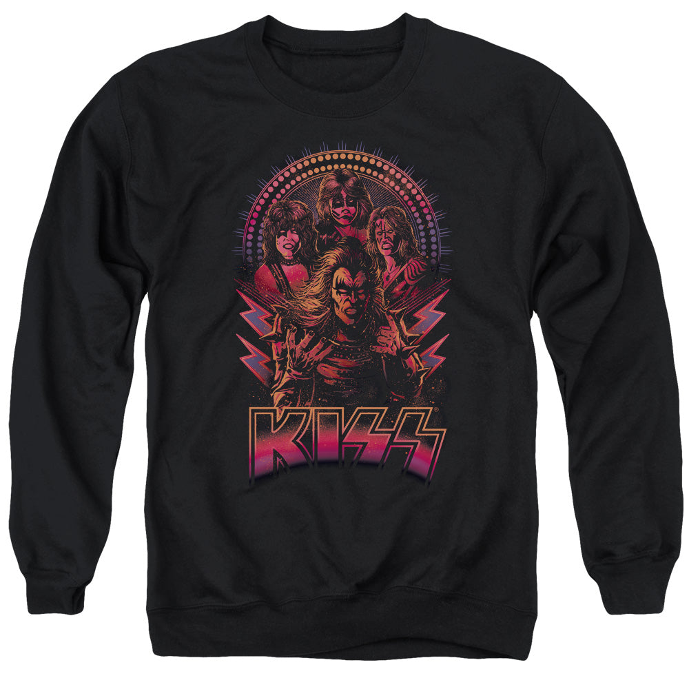 Kiss/comic Style - Adult Crewneck Sweatshirt - Black