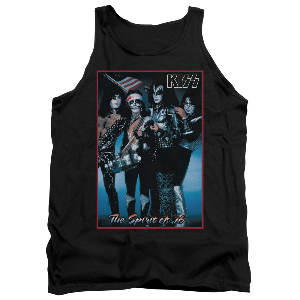 Kiss/spirit Of 76-adult Tank-black