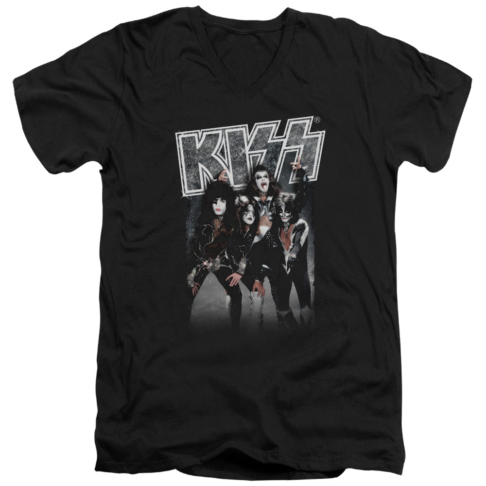 Kiss/shine-s/s Adult V-neck 30/1-black