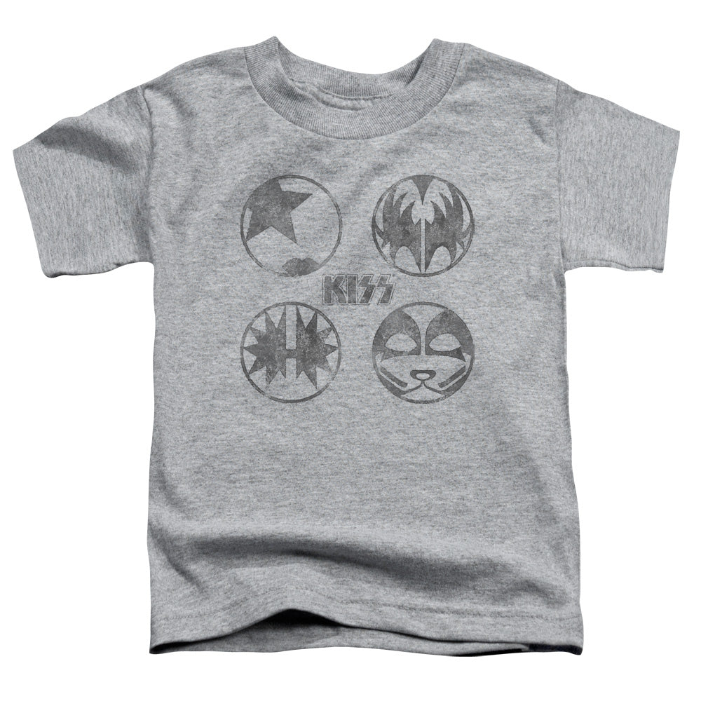 Kiss/paint Circles-s/s Toddler Tee-athletic Heather