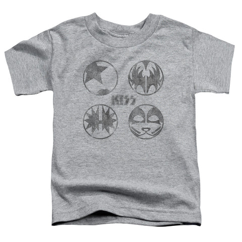 Kiss/paint Circles-s/s Toddler Tee-athletic Heather