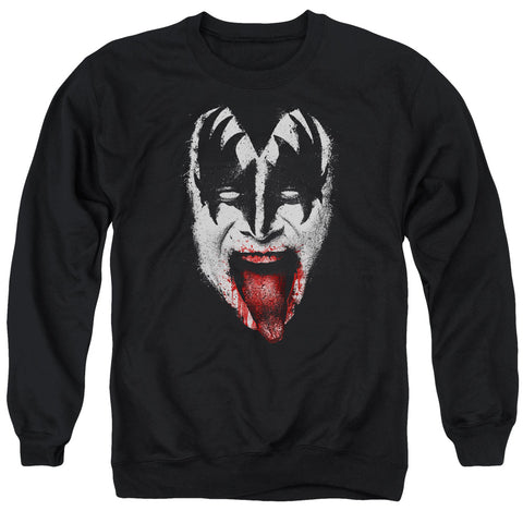 Kiss/demon Face - Adult Crewneck Sweatshirt - Black