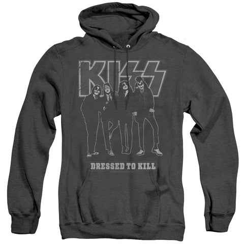 Kiss/dressed To Kill-adult Heather Hoodie-black