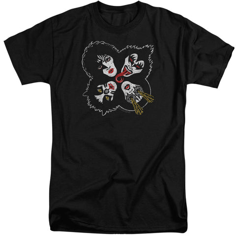 Kiss/rock And Roll Heads-s/s Adult Tall 18/1-black