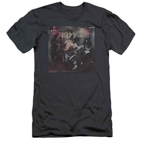 Kiss/alive!-s/s Adult 30/1-charcoal