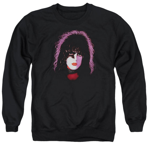 Kiss/paul Stanley Cover-adult Crewneck Sweatshirt-black