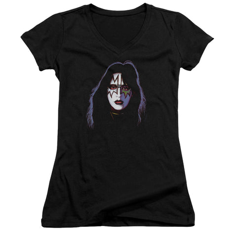 Kiss/ace Frehley Cover-junior V-neck-black