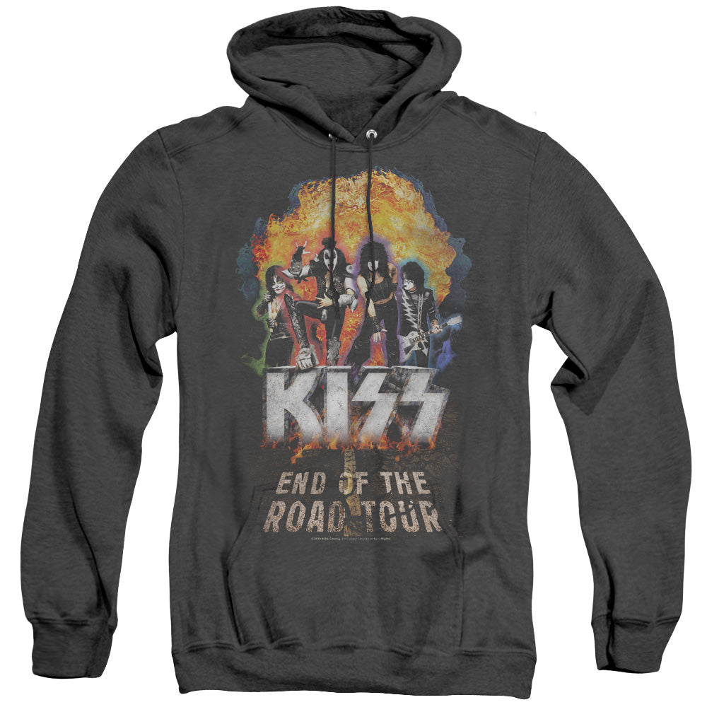 Kiss/boom-adult Heather Hoodie-black