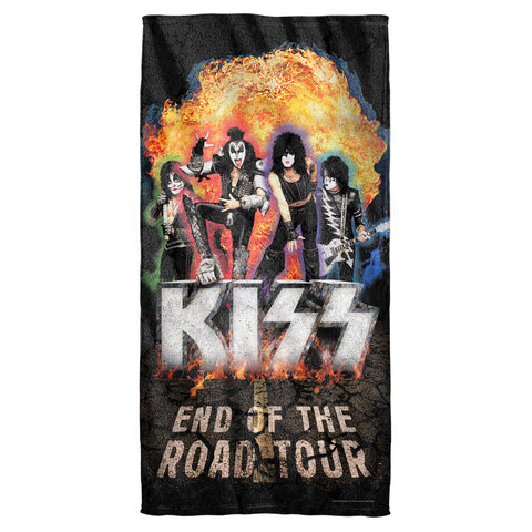 Kiss/boom-cotton Front / Poly Back Beach Towel