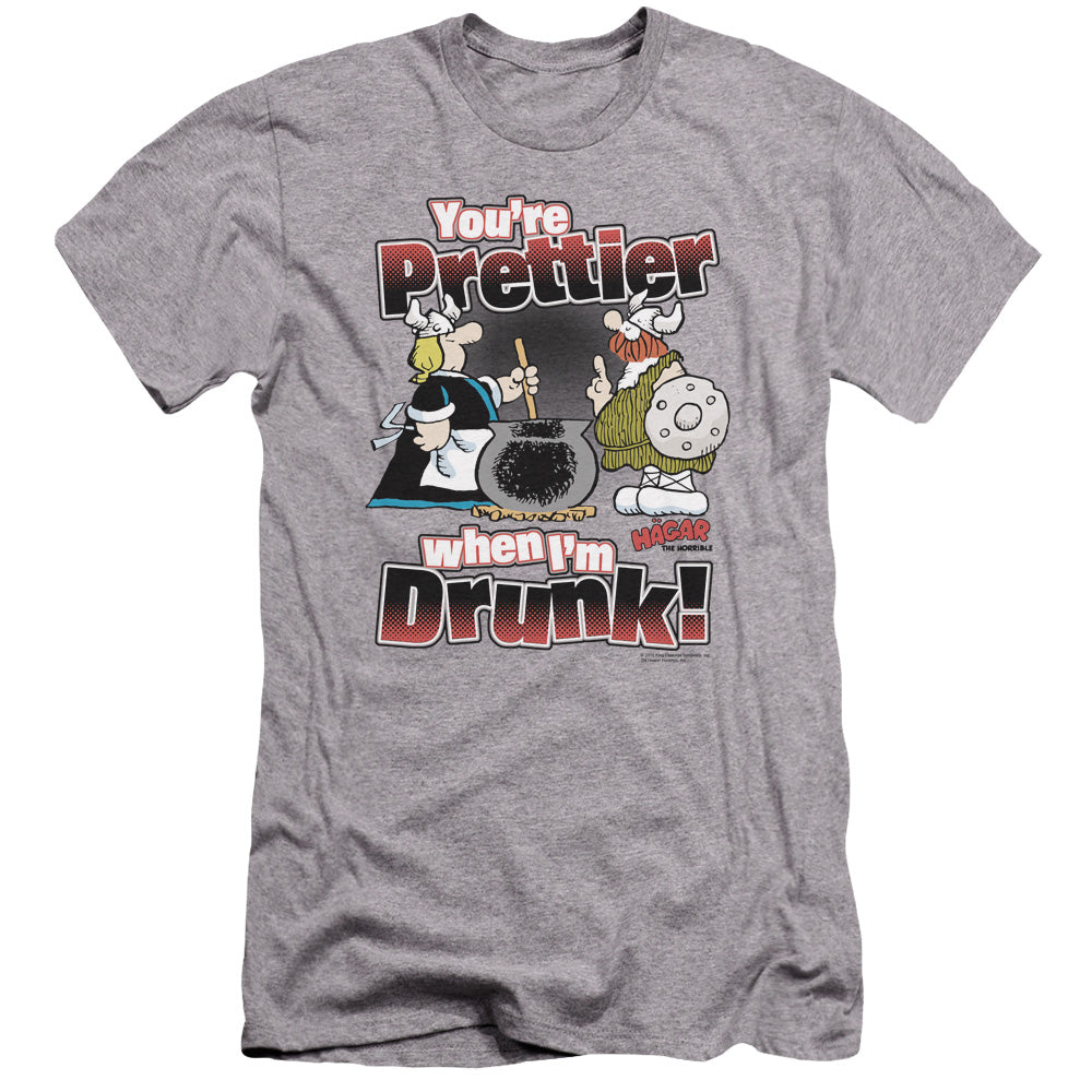 Hagar The Horrible/pretty-premuim Canvas Adult Slim Fit 30/1-athletic Heather