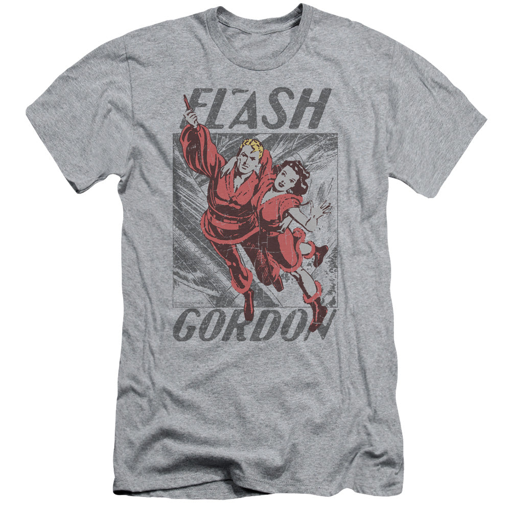 Flash Gordon/to The Rescue-s/s Adult 30/1-athletic Heather