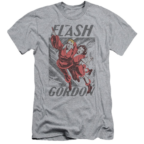 Flash Gordon/to The Rescue-s/s Adult 30/1-athletic Heather