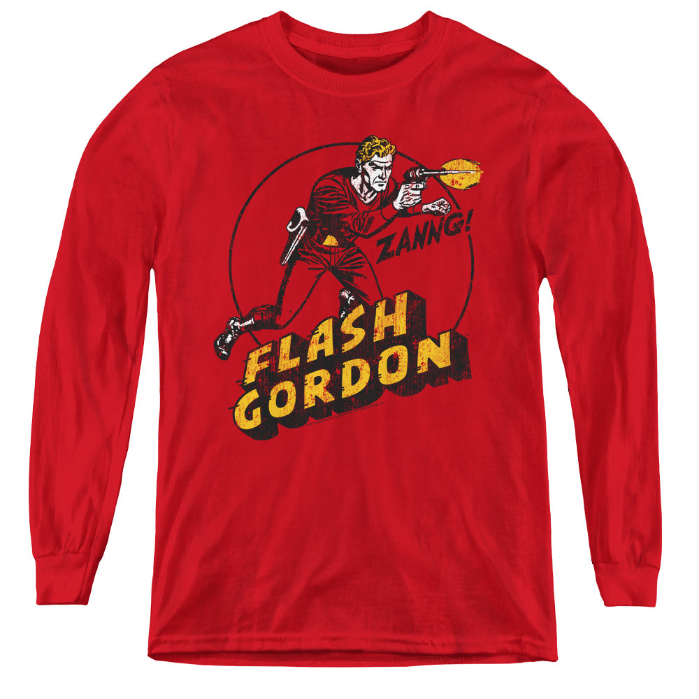 Flash Gordon/zang-youth Long Sleeve Tee-red
