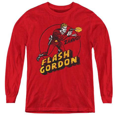 Flash Gordon/zang-youth Long Sleeve Tee-red