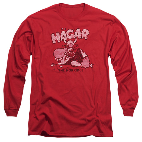 Hagar The Horrible/hagar Gulp-l/s Adult 18/1-red
