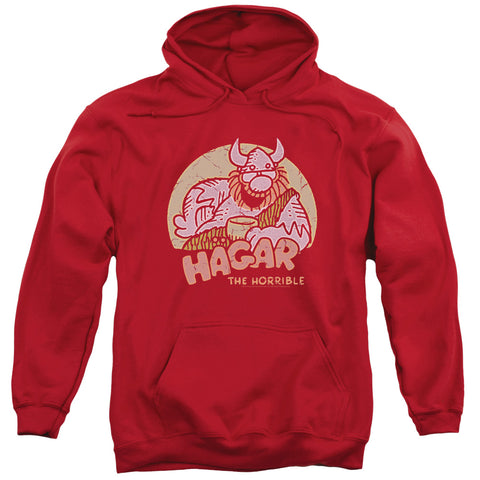 Hagar The Horrible/hagar Circle-adult Pull-over Hoodie-royal Blue